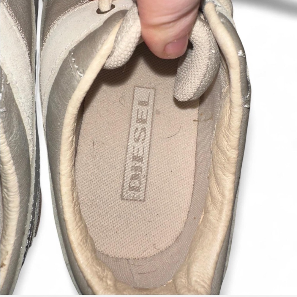 Diesel Beige and Gray Women's Sneakers - Picture 3 of 3